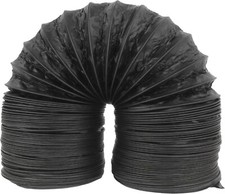 100mm Flexible Ducting Hose 3m Black PVC Vent Pipe 4" Extractor Fan