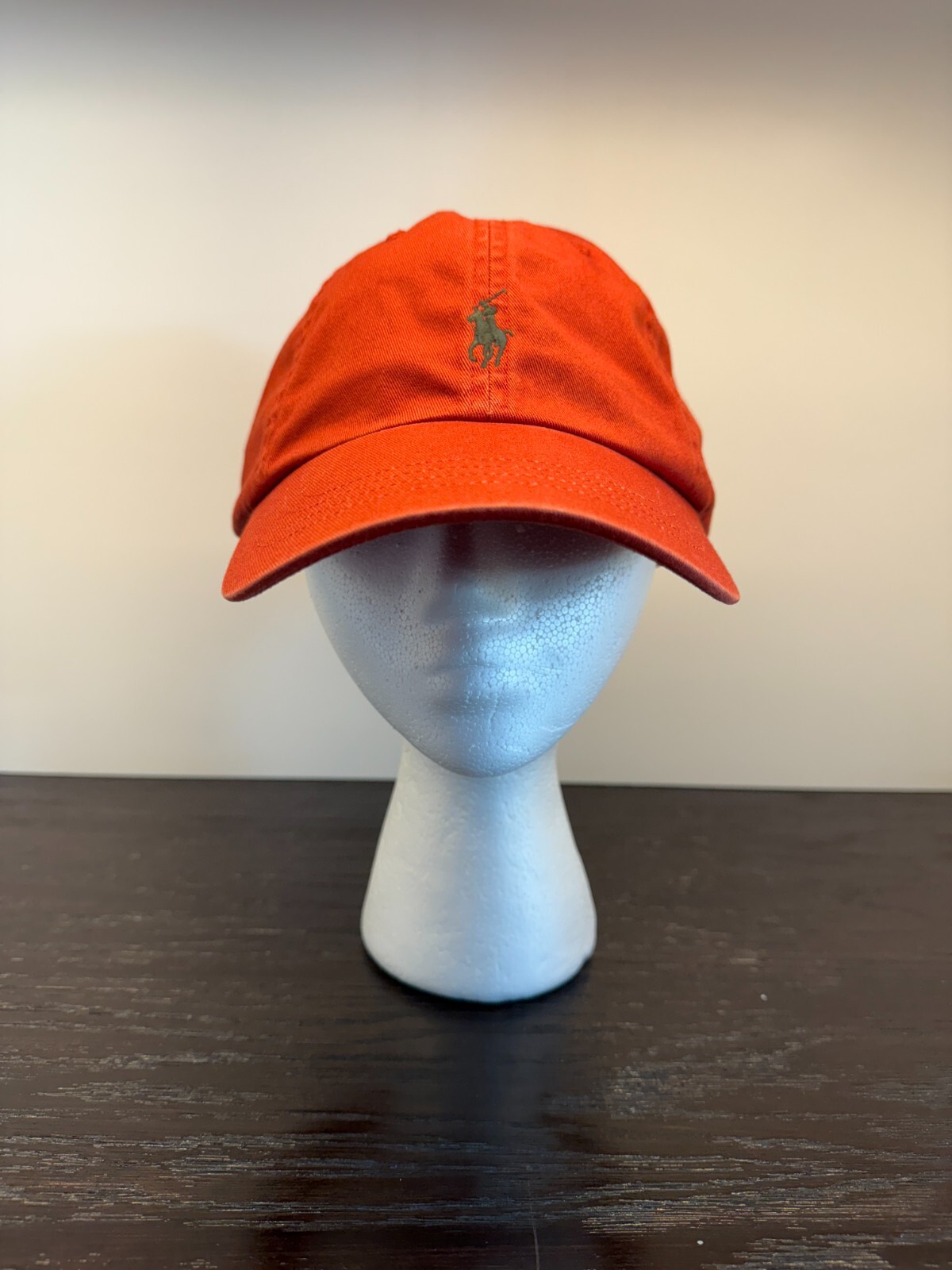 Polo Ralph Lauren Cappello Berretto Uomo Taglia Unica Arancione Twill Strapback Regolabile Pony