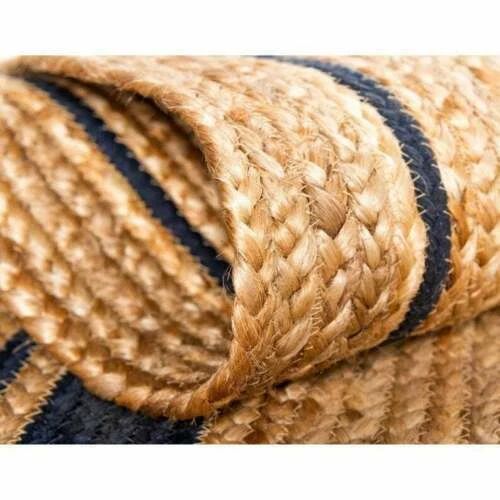 Rug Round Jute 100% Natural Jute Style Rug Reversible Braided Modern Rustic Look - Image 4 of 4