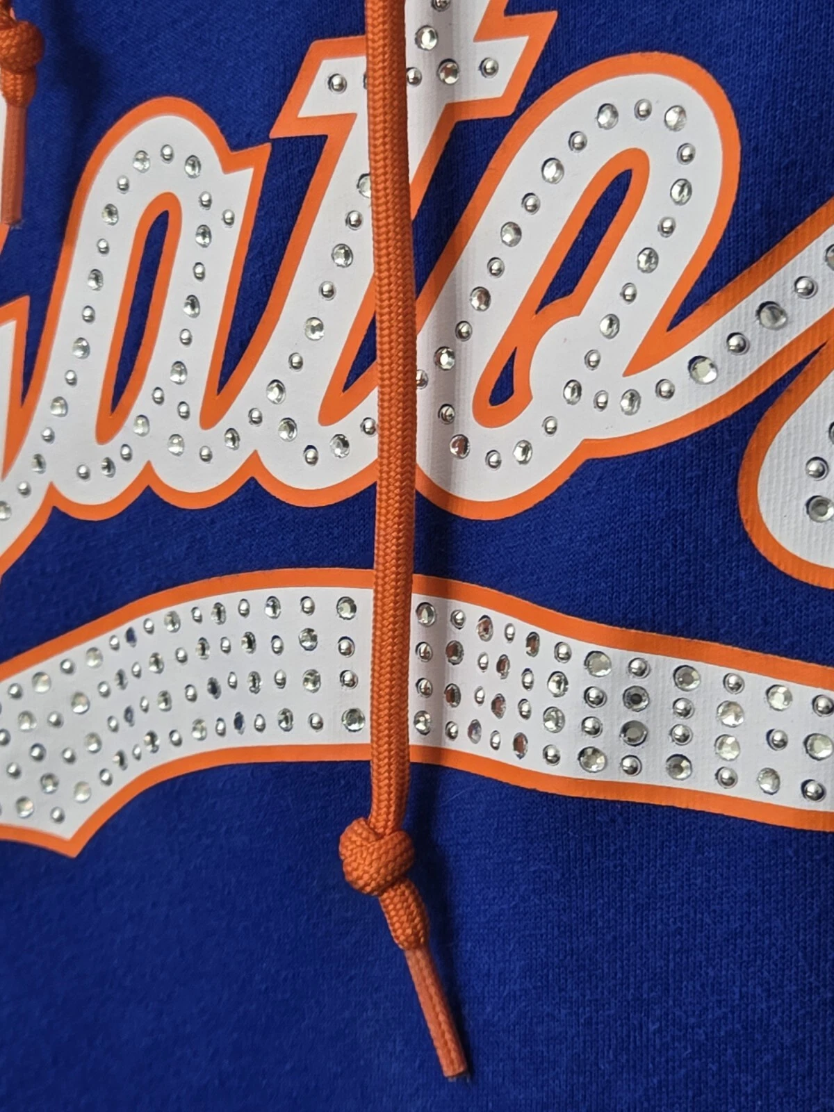 UNDERCOVER Florida GATORS Pullover FELPA CON CAPPUCCIO Victoria's Secret COLLEGIATA COLLEZIONE CON BLING