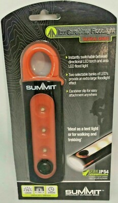 Neu Summit Multi Light LED Taschenlampe Zelt Flutlicht Karabiner Camping Notfall UK
