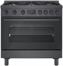 Bosch 36" Black Stain 3.4 Cu.Ft 800 Series 6 Sealed Burners Gas Range HGS8645UC