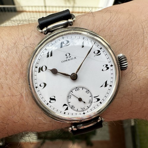Orologio Uomo Vintage Omega Di 1912 Argento-Porcelana Carica Manuale Manufatura - Imagen 15 de 17