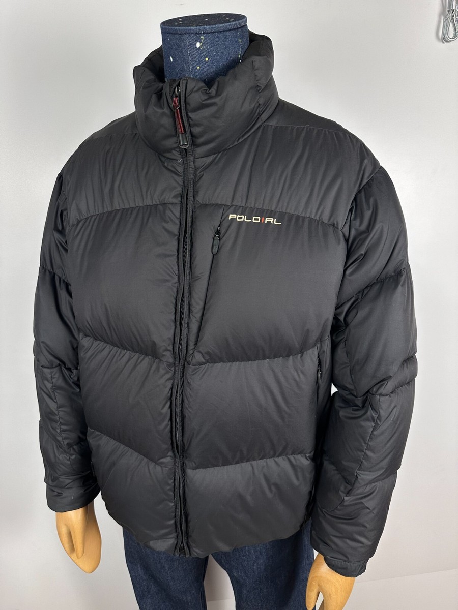 Vintage Polo Ralph Lauren Puffer Down Jacket Mens Black Size XL | eBay