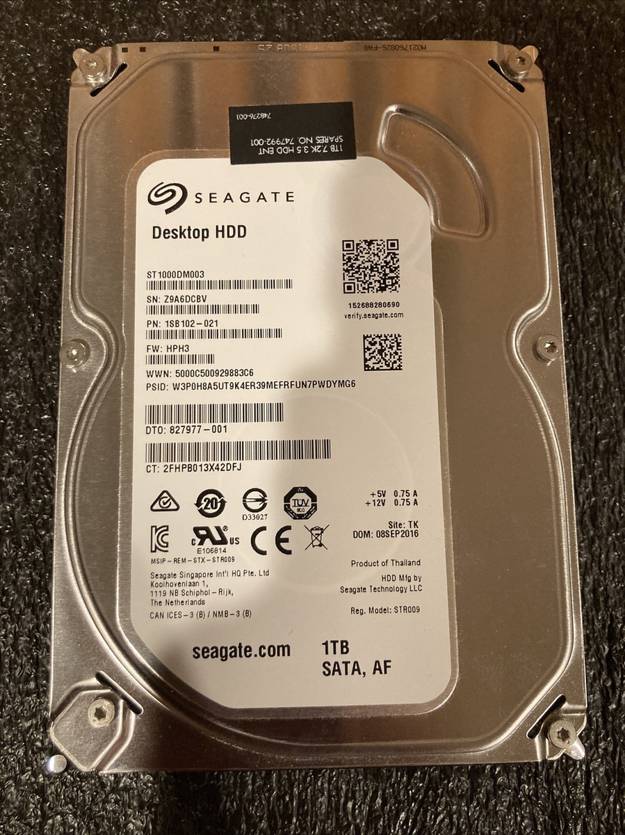 Seagate Barracuda ST1000DM003 1SB102-021 1TB,Internal,7200