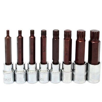 Triple Square 12 Point Spline Bit socket Drive 1/2'' M5 M6 M8 M10 M12 M14 M16 M18
