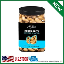 Brazil Nuts Roasted Salted-32 Oz (2 Pounds) Reusable Container | Healthy-Nuts...