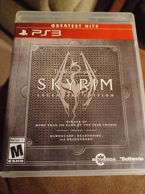 The Elder Scrolls V: Skyrim -- Legendary Edition (Sony PS3, 201Manual, Case, Map