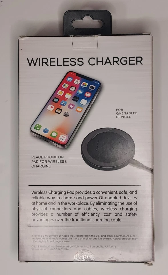 Wireless Smart Phone Charger for Qi-Enabled Devices Fast Charging Pad Portable - Image 2 of 4