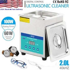 AIPOI 2L Ultrasonic Cleaner Stainless Steel Professional Digital Machine w/Timer