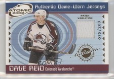 2001-02 Pacific Atomic Game-Worn Jerseys Patch /203 Dave Reid #12 Patch 2d8