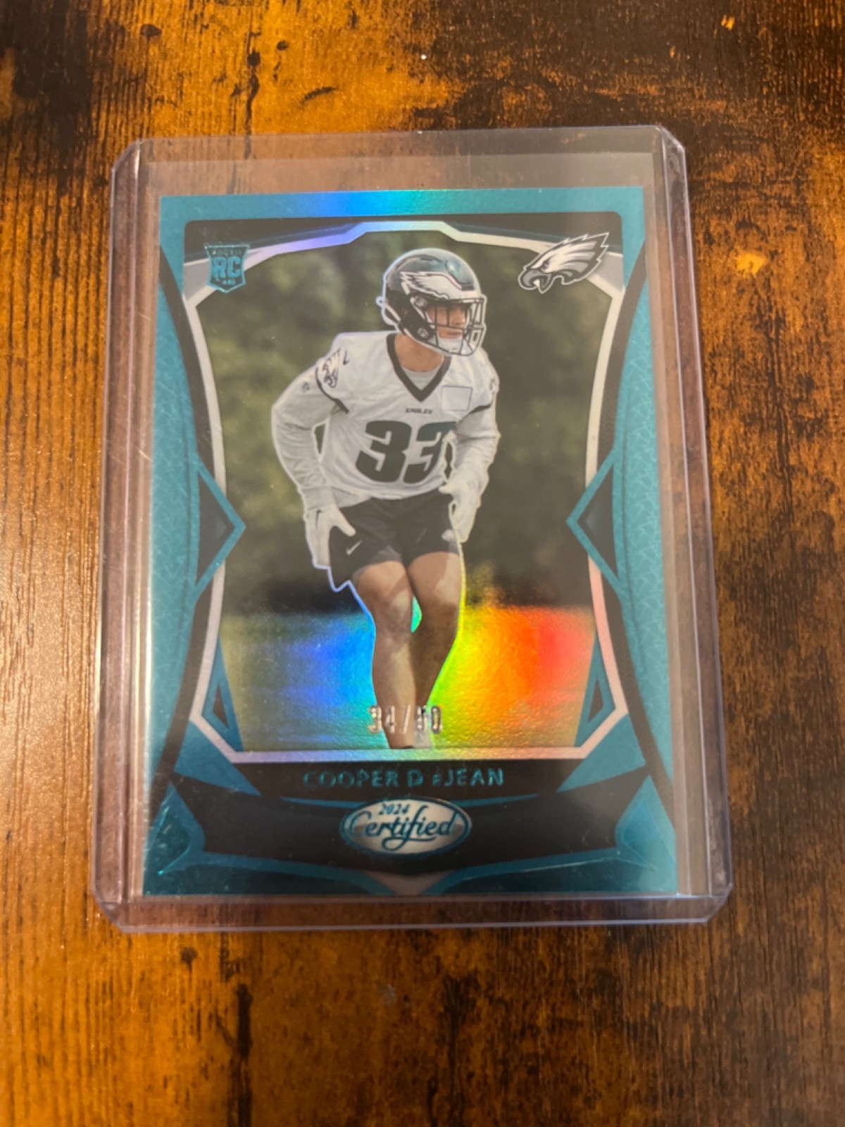 2024 Panini Certified - Rookies Cooper DeJean #131 Mirror Teal /50 (RC)
