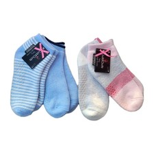 CUDDL DUDS 2 Pr Women's Terry Lounge Grip Non Slip Slipper Socks, 2 Pack