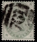 GB QV SG192, 4d dull green, USED. Cat £100. NJ