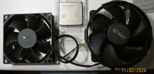 AMD A8-9600 (4x 3.10GHz) CPU AM4 läuft Kühler mit frischem Lüfter + 92mm Lüfter