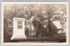 Stephen A Douglass Memorial Brandon VT Historic Monument RPPC Postcard