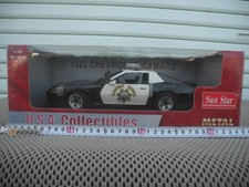 1 18 Sunstar 1982 CHEVROLET CAMARO CALIFORNIA HIGHWAY PATROL Black USA Collectib