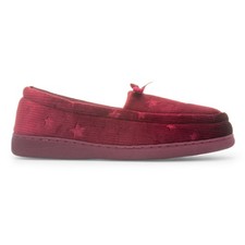 The Slipper Company Womens Slippers Red Adults Ladies Moccasin Full Bow SIZE