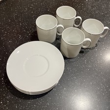 Vintage German Thomas Medaillon Platinum Tableware- Tea Cup & Saucer Set