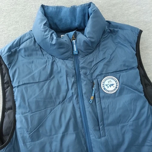 Southern Tide Sport Mens Blue Down Puffer Vest Skipjack Patch Size Large image 2