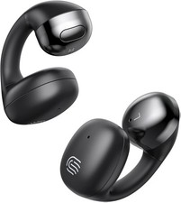 New Open Ear Clip on Earbuds Bluetooth 5.4 Running Headphones Black Audio Device