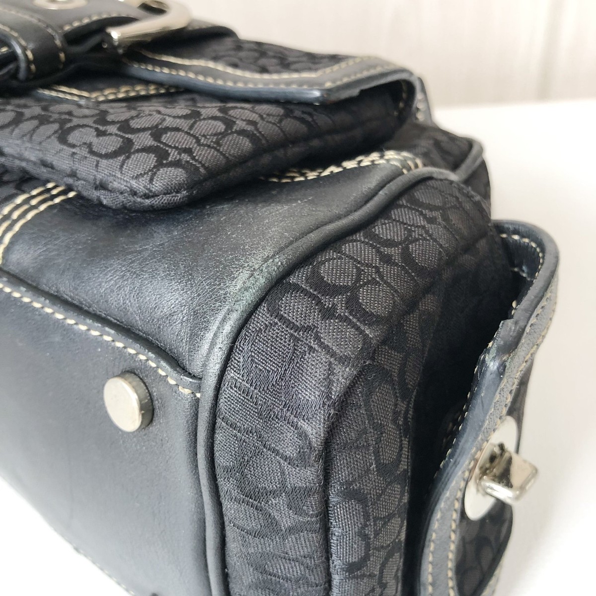 バッグ coach leather one shoulder bag black y2k s-l1200.jpg