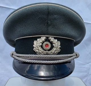 Offiziersschirmmütze Infanterie Reserve Waffenfarbe Grau Weiß 100% original