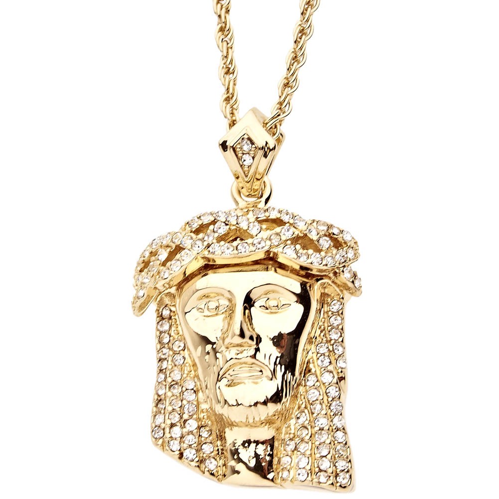 Религия в виде ледяных побрякушек 3D Anhnger - Золото ИИСУСА 1990₽