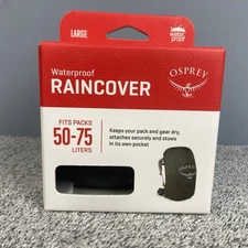 Osprey UltraLight Waterproof Raincover Shadow Grey Large 50-75 Liters New In Box