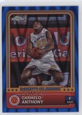 2024 Chrome McDonald's All American Blue RayWave Refractor Carmelo Anthony 1oa8