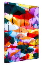 Colourful Umbrellas Canvas Wall Art Picture Print for Living Room