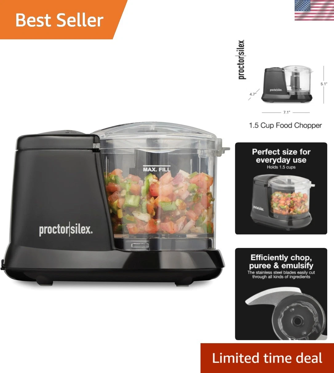 Durable Electric Vegetable Chopper & Mini Food Processor for Chopping, Puree ...
Opens in a new wind