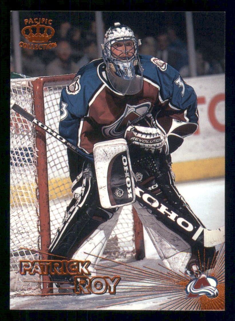 1997-98 Pacific Crown Collection Patrick Roy #33 Copper Colorado Avalanche