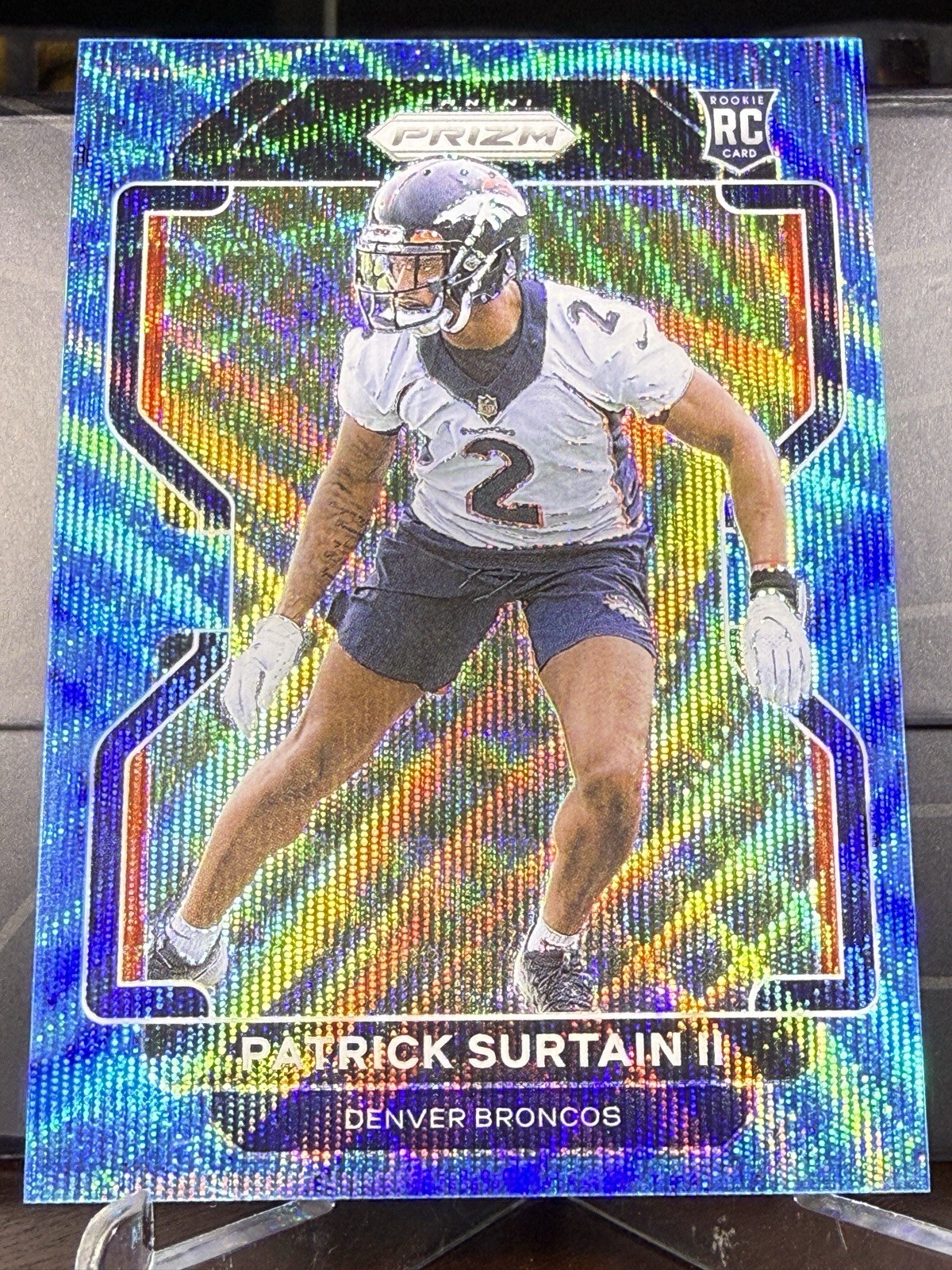 2021 Patrick Surtain II Panini Prizm Blue Wave Prizm Rookie #374 93/199