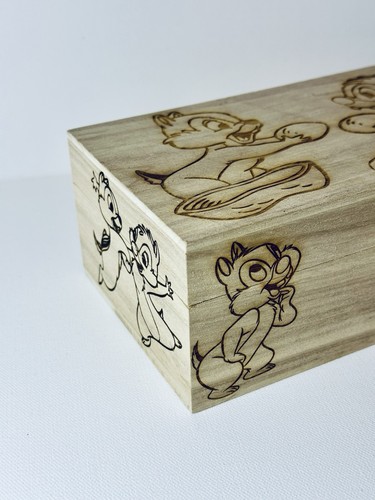 Disney Chip And Dale Etched Wooden Keepsake Box - Picture 5 of 8