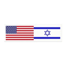 American and Israeli Flag Car Magnet | Stand with Israel | Made in USA