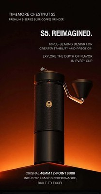 New TIMEMORE Chestnut S5 Manual Coffee Bean Grinder Pour Over Espresso