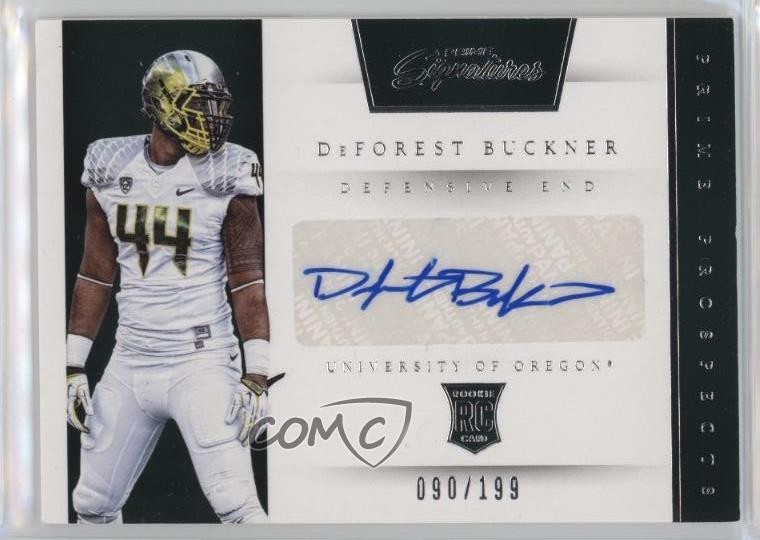2016 Panini Prime Signatures Prospects /199 DeForest Buckner Rookie Auto RC 2t2
