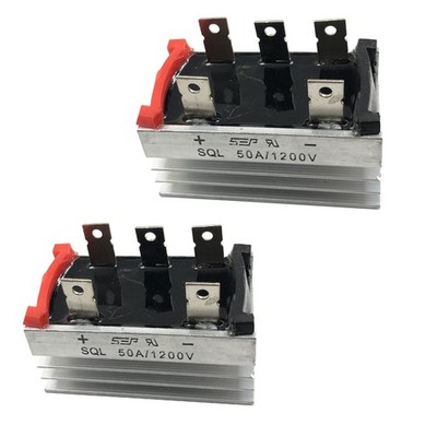 FainWan 2PCS SQL50A Bridge Rectifier 3-Phase Diode 50A Amp 1200V to DC Power ...