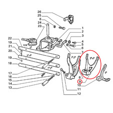FORCELLA CAMBIO 3a - 4a VELOCITA' FIAT UNO - LANCIA DELTA ORIGINALE 7698323
