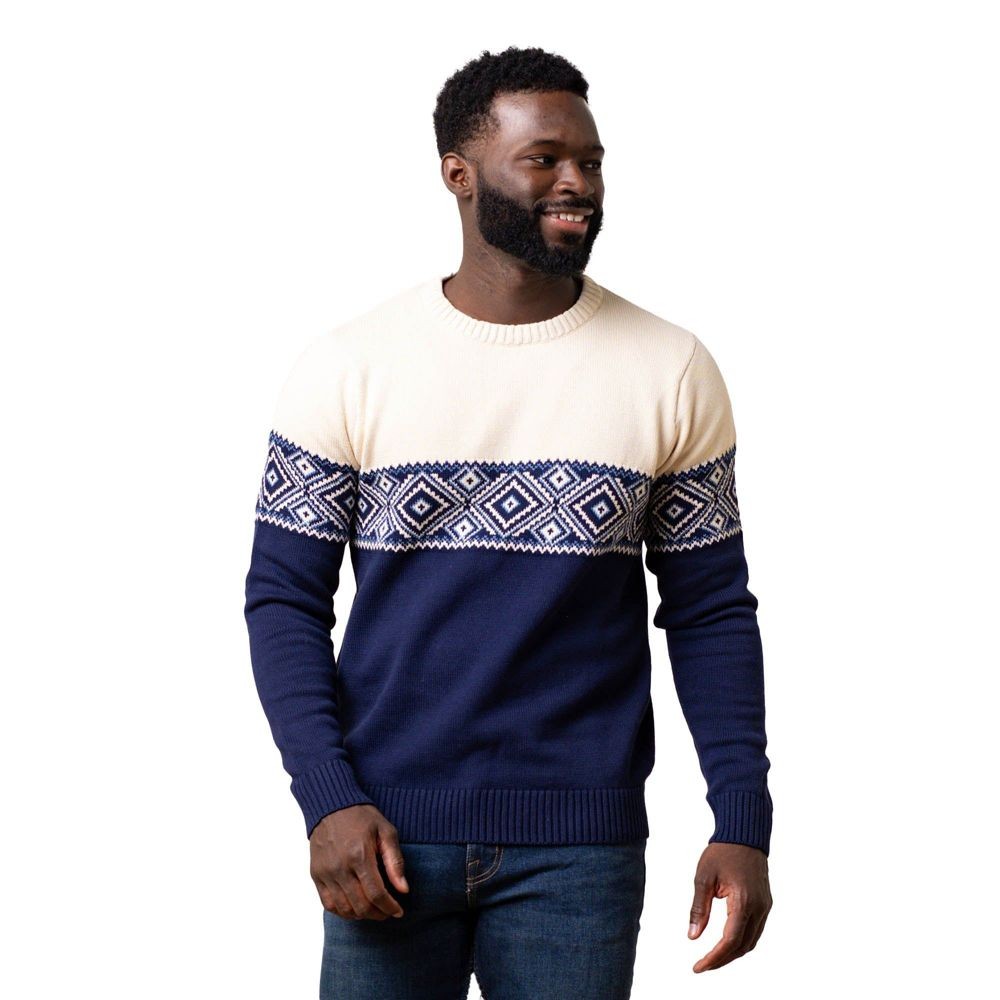 Мужской органический свитер Hope - Henry с круглым вырезом Fair Isle, Лыжный домик