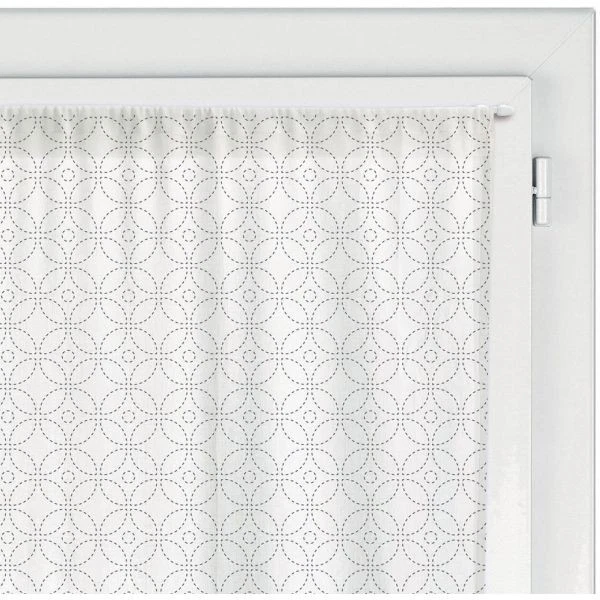 Lot de 2 voilages 45x90 cm Coton Blanc - Photo 2/2