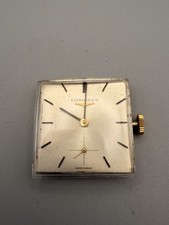 Movimento Longines 370 vintage con quadrante quadrato