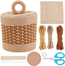 FREEBLOSS Macrame Basket Kit DIY Macrame Kit for Beginners Video Tutorials Baske