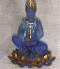 Chinese Ancient Art, Tang Dynasty Artifacts, Qing Qianlong Glazed Chanyin #K4551