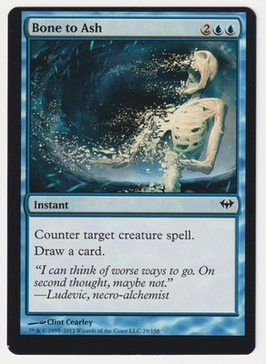Miscut Bone to Ash LP Dark Ascension 2012 WOTC MTG Magic Factory Error Misprint!