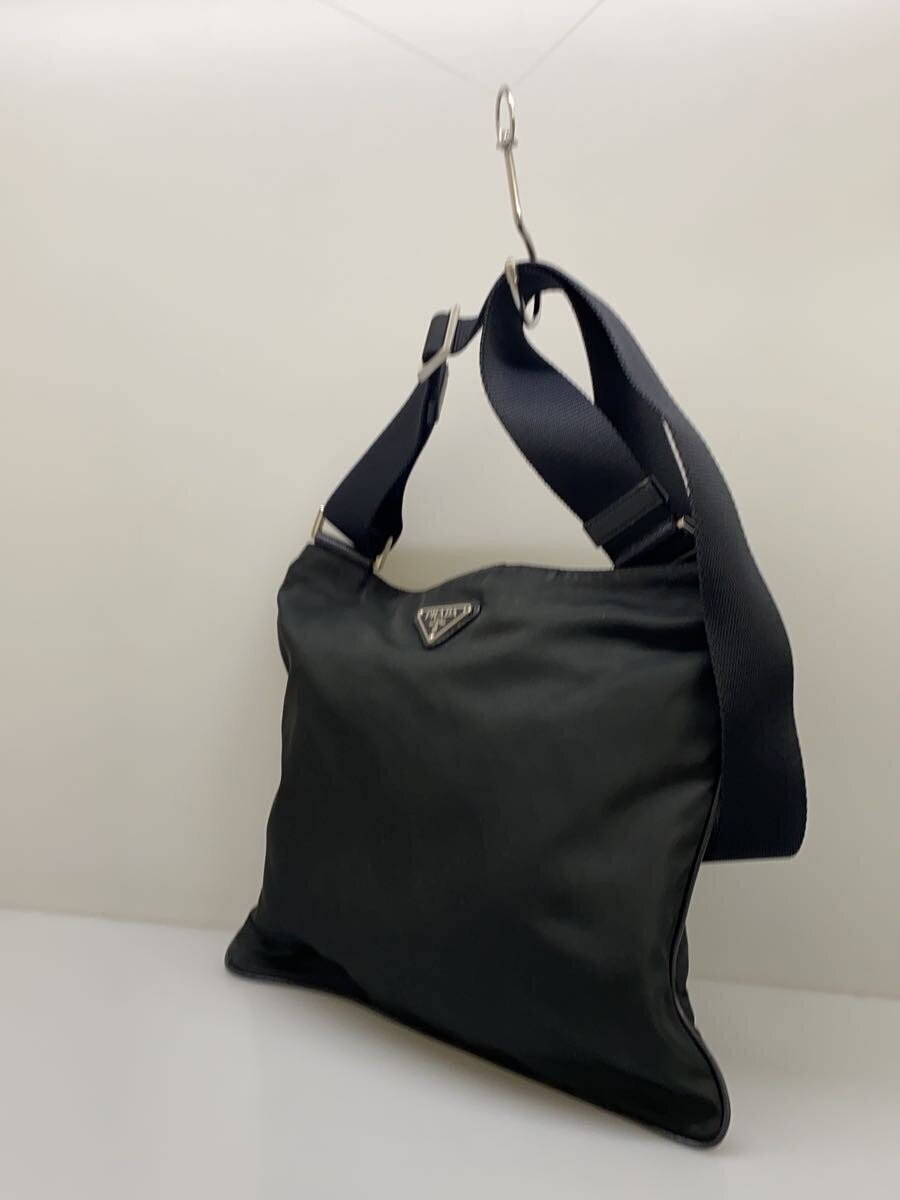 PRADA Shoulder Bag Nylon BLK Solid Triangle Logo - image 2