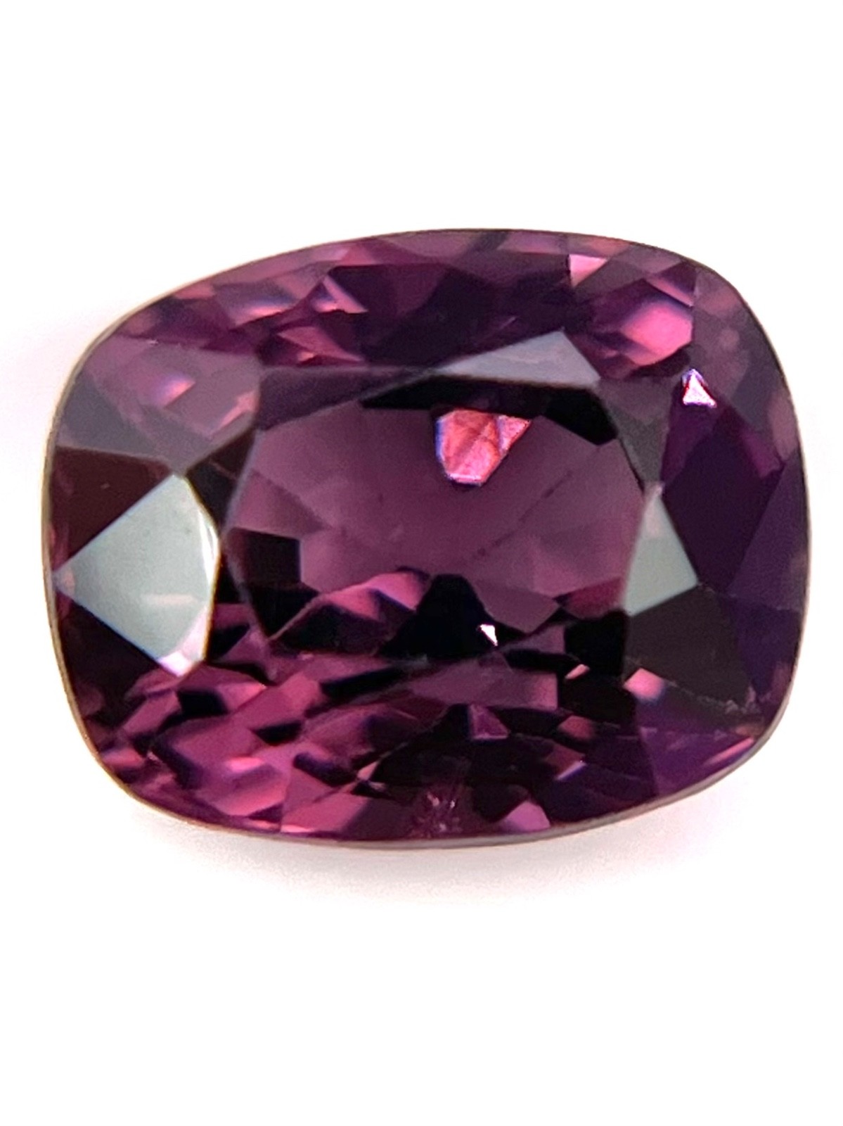 SP11 1.50 Ct Natural Pink Purple Spinel Cushion Cut Loose Gemstone 7.15×5.85 mm
