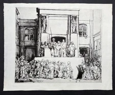 Rembrandt - Christ Presented to the People (Ecce Homo) -Later Impression Etching