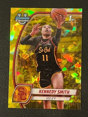 Kennedy Smith 2024-25 Bowman Chrome Sapphire University 1st Yellow /75